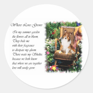 Shetland Sheepdog Sheltie Art Gifts Classic Round Sticker