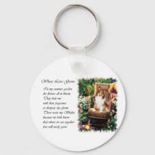 Shetland Sheepdog Sheltie Art Gifts Key Ring