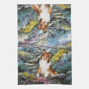 Shetland Sheepdog Sheltie Art Gifts Tea Towel