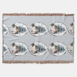 Shetland Sheepdog Sheltie Christmas Throw Blanket