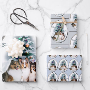 Shetland Sheepdog Sheltie Christmas Wrapping Paper Sheet