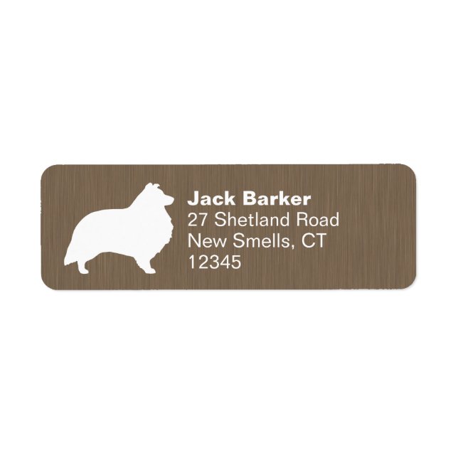 Shetland Sheepdog Sheltie Dog Return Address Label (Front)