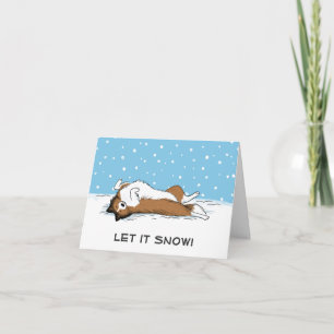 Shetland Sheepdog Sheltie Let it Snow Dog Holiday Card