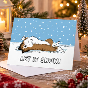 Shetland Sheepdog Sheltie Let it Snow Dog Holiday Card