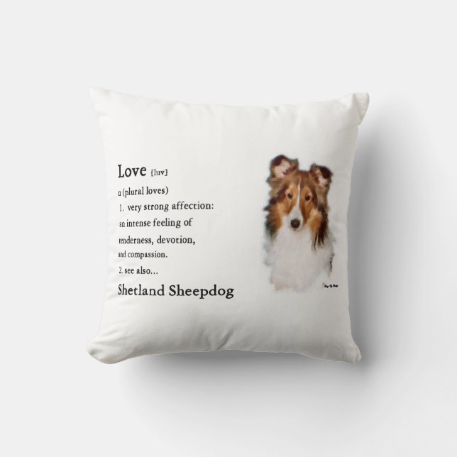 Shetland Sheepdog Sheltie Lovers Gifts Cushion (Front)