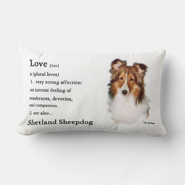 Shetland Sheepdog Sheltie Lovers Gifts Lumbar Cushion (Front)