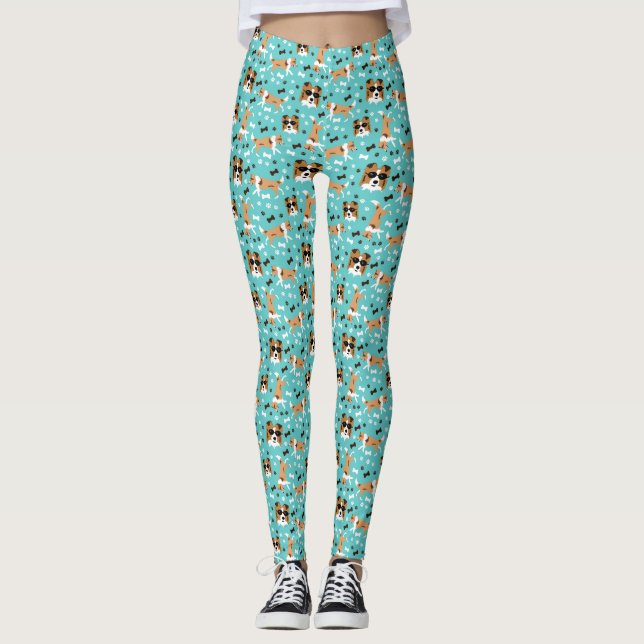 Shetland Sheepdog Sheltie Paws Pattern Leggings (Front)