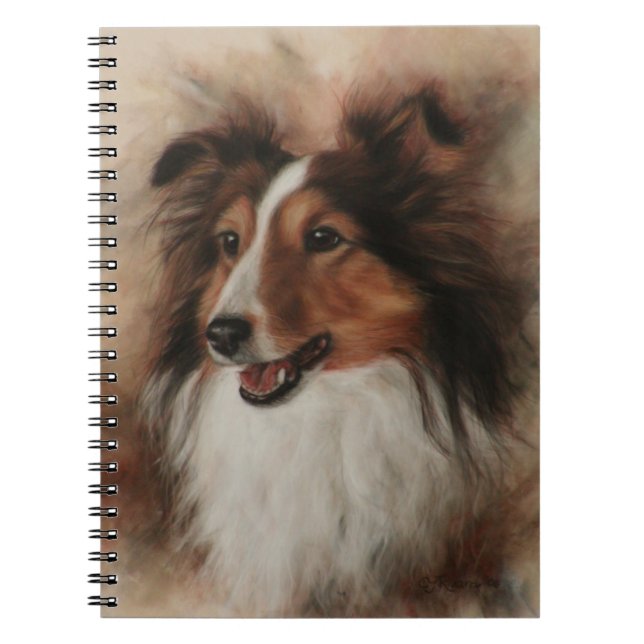 Shetland Sheepdog Sheltie smiling Notebook (Front)