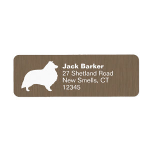 Shetland Sheepdog Silhouette Return Address Label