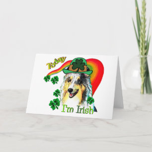 Shetland Sheepdog St Patricks Card