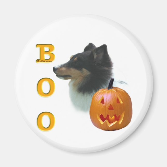 Shetland Sheepdog (tri colour) Boo Magnet (Front)