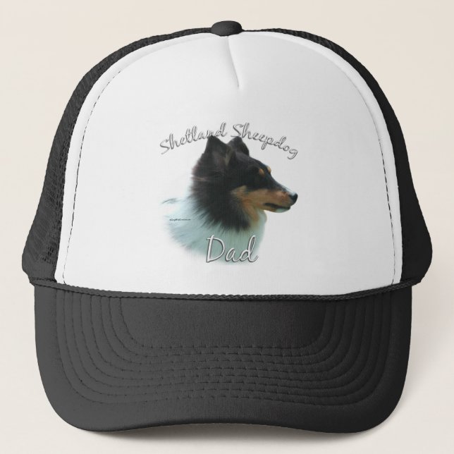 Shetland Sheepdog (tri) Dad 2 Trucker Hat (Front)