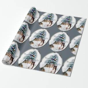 Shetland Sheepdog Trio Christmas Wrapping Paper