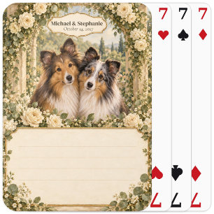 Shetland Sheepdog Wedding Guest Book Signing Deck Playing Cards