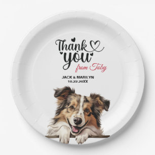 Shetland Sheepdog Wedding Thank You Paper Plate
