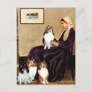Shetland Sheepdogs (four) - Whistlers Mother Postcard