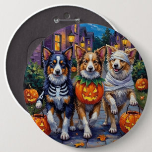Shetland Sheepdogs in Halloween Costumes 6 Cm Round Badge