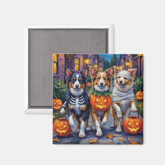 Shetland Sheepdogs in Halloween Costumes Magnet