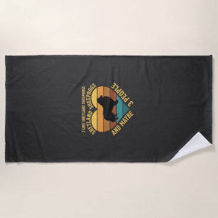 Shetland Sheepdogs Retro Heart Dog Lover Beach Towel