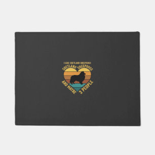 Shetland Sheepdogs Retro Heart Dog Lover Doormat