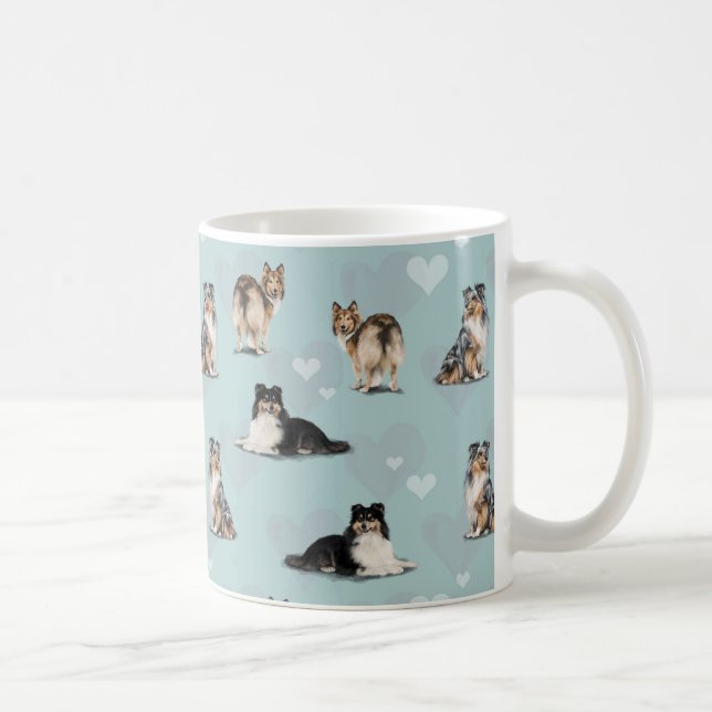 Shetland Sheepdogs Shelties Coffee Mug (Right)