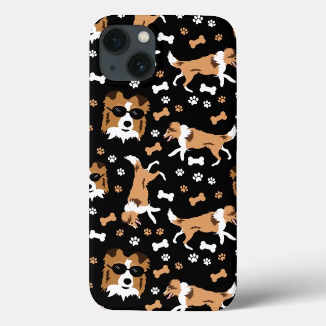 Shetland Sheepdogs Shelties Cute Dog Pattern Case- Case-Mate iPhone Case (Back)