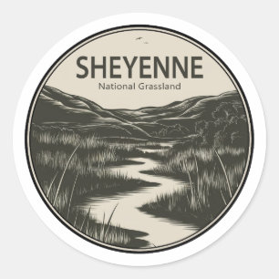 Sheyenne National Grassland Stream Classic Round Sticker