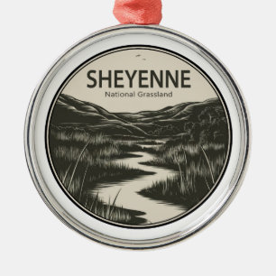 Sheyenne National Grassland Stream Metal Ornament