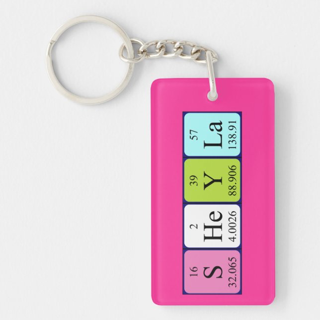 Sheyla periodic table name keyring (Front)