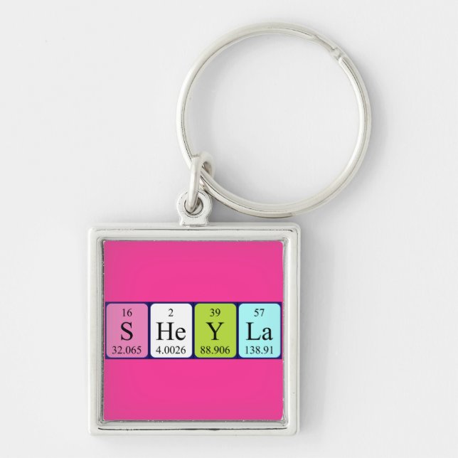 Sheyla periodic table name keyring (Front)