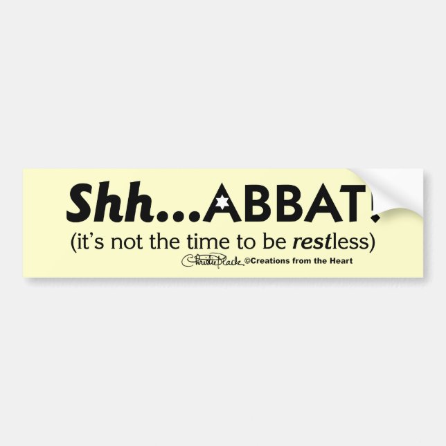 Shh...abbat! Bumper Sticker (Front)