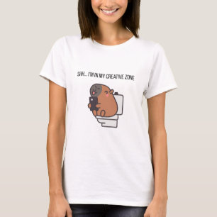 Shh… I’m in My Creative Zone   Funny Capybara Grap T-Shirt
