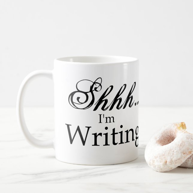 Shh I'm Writing Mug (With Donut)