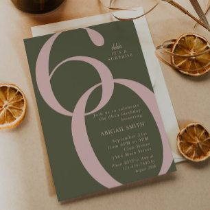Shh It's a Surprise 60th Birthday Party Invitation