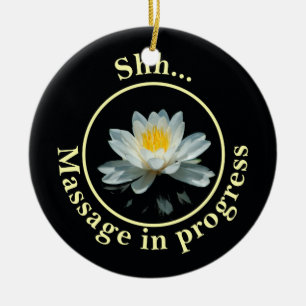 Shh... Massage in progress Ceramic Ornament