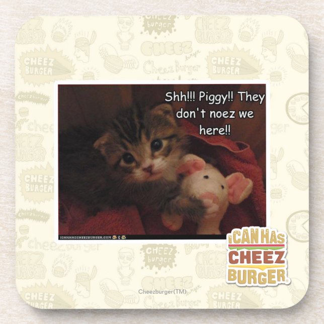 Shh!!! Piggy!! Coaster (Front)