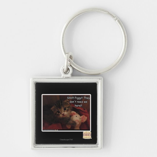 Shh!!! Piggy!! Key Ring (Front)