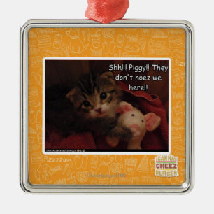 Shh!!! Piggy!! Metal Tree Decoration