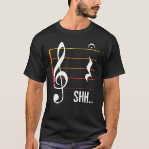 Shh Quarter Rest Fermata Music Musician T-Shirt