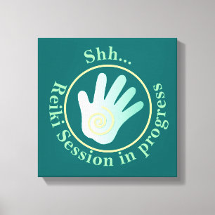 Shh Reiki Session in Progress Canvas Print