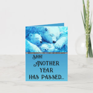 Shh! Snoozing Bears Christmas Holiday Card