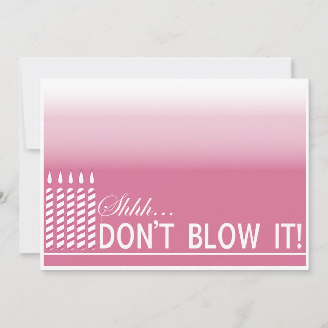 Shh Surprise Birthday Party Invitation (Front)