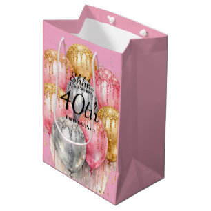 Shh Surprise Birthday Party Medium Gift Bag