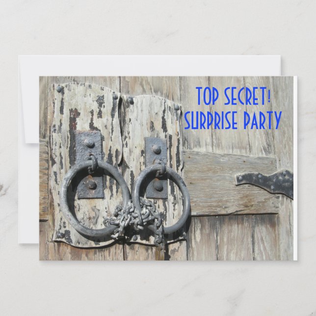 SHH . . . SURPRISE PARTY invitations (Front)
