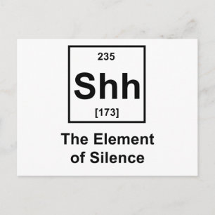 Shh, The Element of Silence Postcard