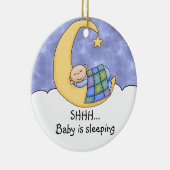 Shhh Baby Sleeping Door Hanger Ceramic Tree Decoration (Right)