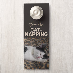 Shhh! Cat Napping Door Hanger