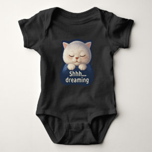 Shhh Dreaming Cat: Cosy Bedtime Bao Bao Sticker Baby Bodysuit