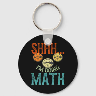 Shhh I’m Doing Math Fitness Workout Training Weigh Key Ring