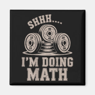 Shhh Im Doing Math Funny Christian Gym Workout Jes Magnet